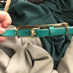 Betsey Johnson Teal & Gold Statement Belt